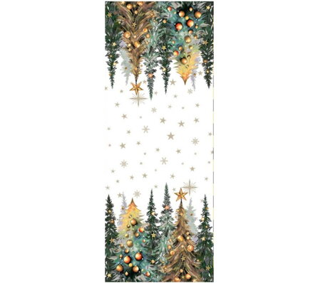Obrus gobelínový, Vianoce LIGOTAVÉ STROMČEKY, 40x100cm