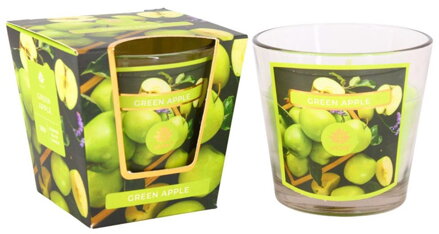 Sviečka vonná 120g v skle zelené jablko