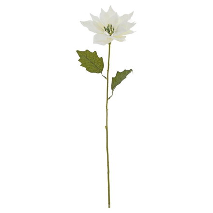 Ozdoba zapichovacia vianočná ruža 60 cm biela