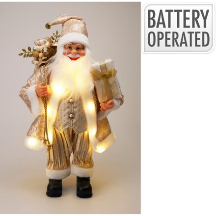 Postavička Santa LED 60 cm zlatý