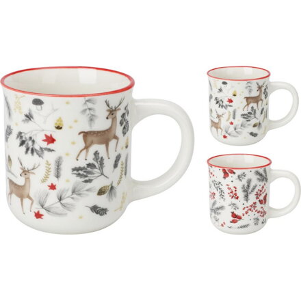 Hrnček vianočný 200 ml porcelán mix