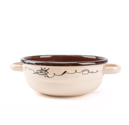 Misa sedliacka smaltovaná 22 cm/1,5l dekor Linea