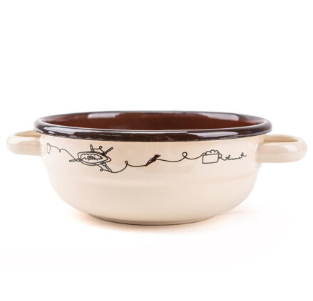 Misa sedliacka smaltovaná 26 cm/3,3l dekor Linea