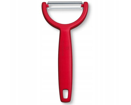 Škrabka na zemiaky/zeleninu YPSO VICTORINOX zúbkovaná, červená