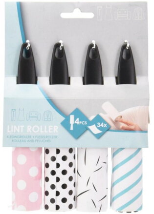 Valček čistiaci jednorazový na odevy sada 4 ks