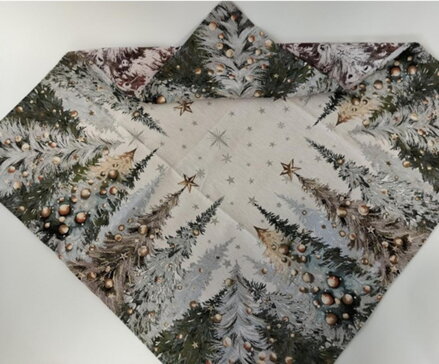 Obrus gobelínový, Vianoce LIGOTAVÉ STROMČEKY, 100x100cm
