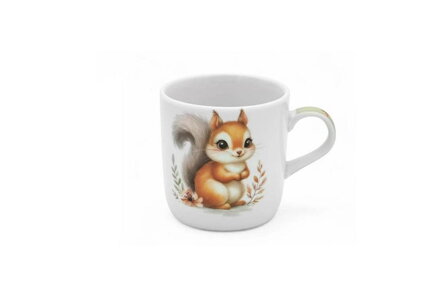 Hrnček porcelánový 230ml, dekor veverička