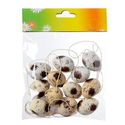 Ozdoba závesná vajíčko 4 cm sada 12 ks plast strakaté mix /229498
