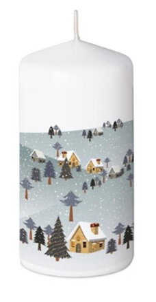 Sviečka valec 60x110mm, Winter Wonderland