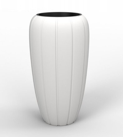 Kvetináč UH o400 mm GAJA biely výška 750 mm s vložkou