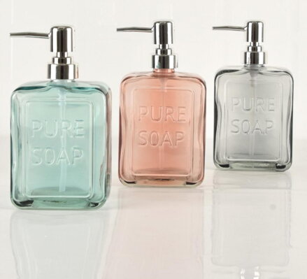 Dávkovač mydla 500 ml sklo mix