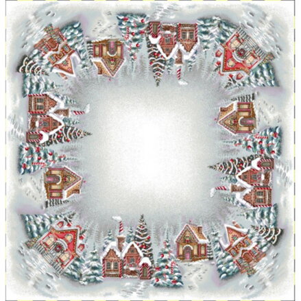 Obrus gobelínový, Vianoce CANDY CANE, 100x100cm