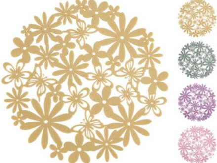 Prestieranie dekoračné okrúhle 35 cm kvety mix