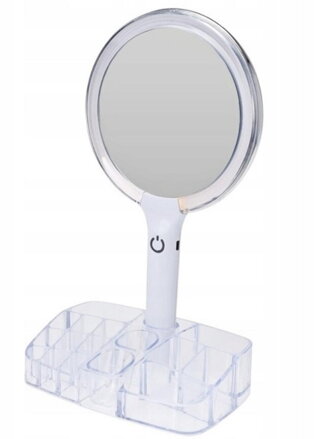 Zrkadlo LED 18x34,5 cm s organizérom