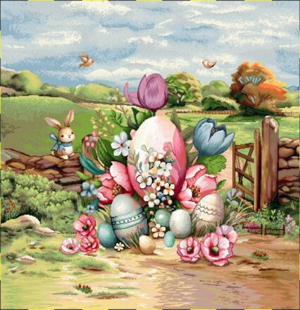 Obliečka na vankúš, Veľkonočná zábava/hravá jar III, 42x42cm