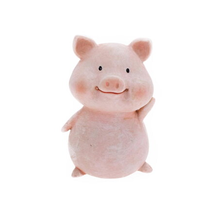 Postavička prasiatko 12,5 cm poly ružová