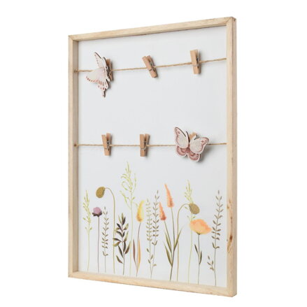 Dekorácia rámik na fotky 28,5x40x2 cm drevo prírodná