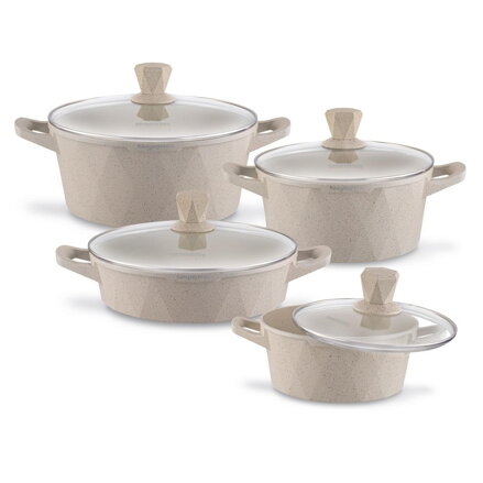 Hrniec sada AL 8d Konighoffer CORTE MARBLE (20,24,28, panvica28) so skl. pokrievkami