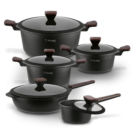 Hrniec sada 10d Starke Pro Redwood (20,24,28 randlík16,panvica28) so skl. pokrievkami