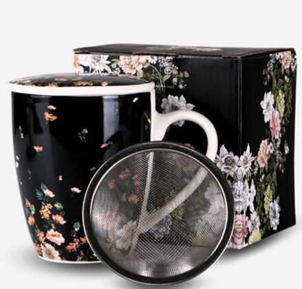 Hrnček porcelánový 360 ml ROKSANA so sitkom