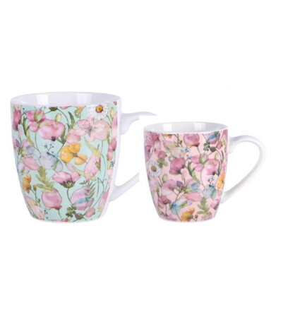 Hrnček porcelánový 360ml HEIDI, mix 2 vzorov