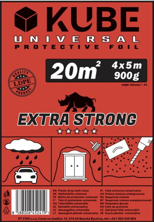 Fólia zakrývacia 4 x 5 m EXTRA STRONG 48mn