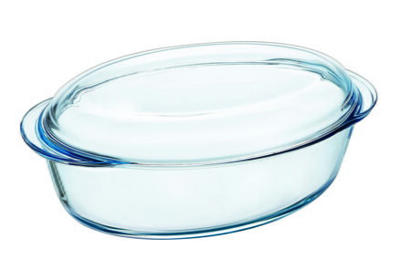 Misa zapekacia oválna s pokrievkou, 33x20x13cm, 3,1L+1L, sklo číre PYREX, spevnený obal