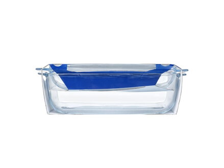 Misa zapekacia hranatá s pokrievkou, 33x20x14cm, 2,9L+1,6L, sklo číre PYREX, spevnený obal