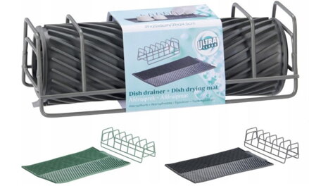 Odkvapávač na riad s podložkou mix