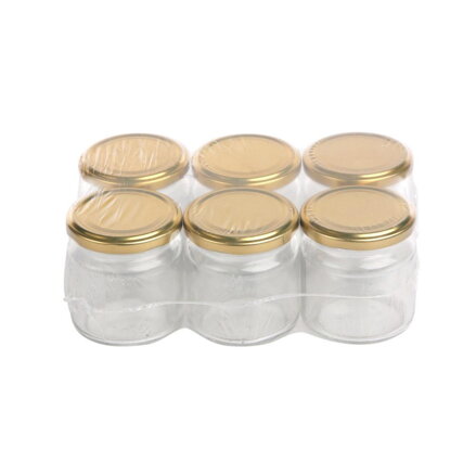 Pohár zavárací TO s viečkom 6 x 200ml viečko zlaté