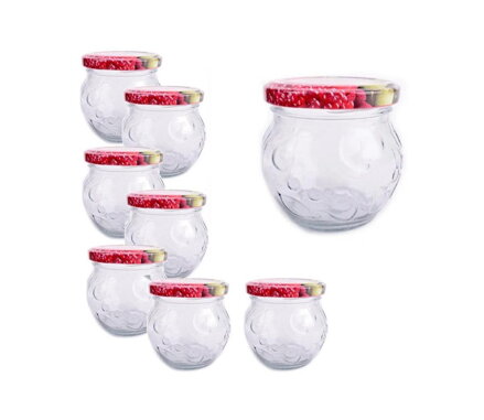 Pohár zavárací s viečkom TO 66, 8 x 200ml, viečko fruits