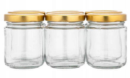 Pohár zavárací TO s viečkom 6 x 137ml viečko zlaté