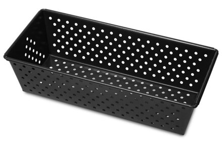 Forma na biskupský/kráľovský chlebík 25x11x7cm s dierkami, nepriľnavý povrch, čierna GARDENIA