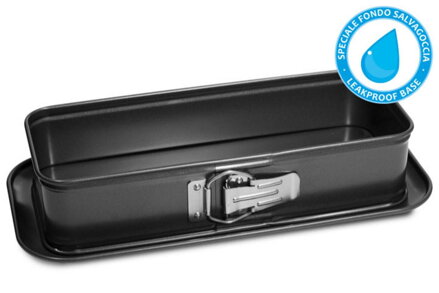 Forma na biskupský/kráľovský chlebík 30x11x7cm otváracia, široké dno, nepriľnavý povrch, čierna GARDENIA