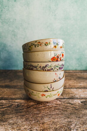 Miska keramická 15cm BELLE LINE kvety mix