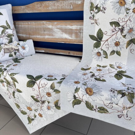 Obrus gobelínový celoročný MARGARÉTKY, 40x100cm