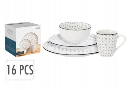 Tanier sada 16-dielna porcelán