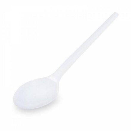 Lyžička (PP) na viacnásobné použitie biela 13cm, 50ks