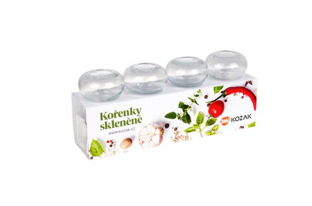 Korenička sklenená 120 ml 4ks číra KLC