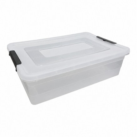 Box transparentný 28l s kolieskami