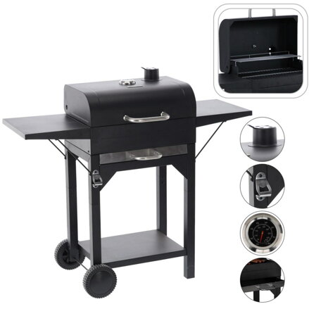 Grill záhradný s poklopom 51x34 cm výška 110cm