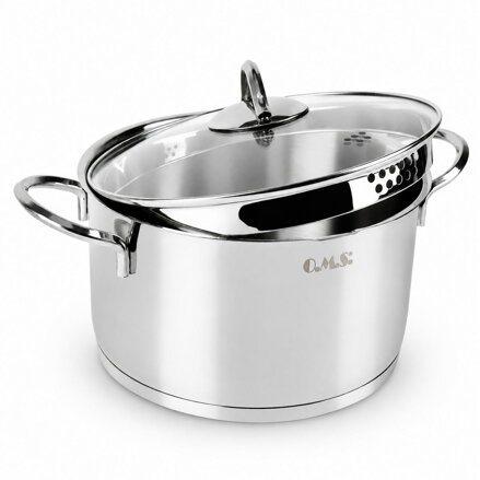 Hrniec nerez + pokr. 22cm/4,3L s výlevkou LEO