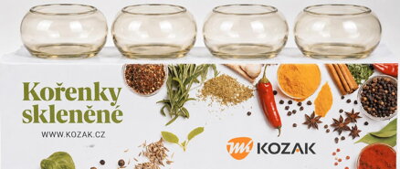 Korenička sklenená 120 ml 4ks dymová KLC
