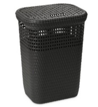 Kôš na špinavé prádlo UH 60 l 42x34x58 cm imitácia Ratan antracit