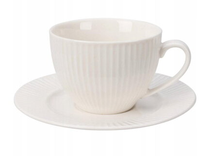 Šálka s podšálkou 250ml biela, porcelán