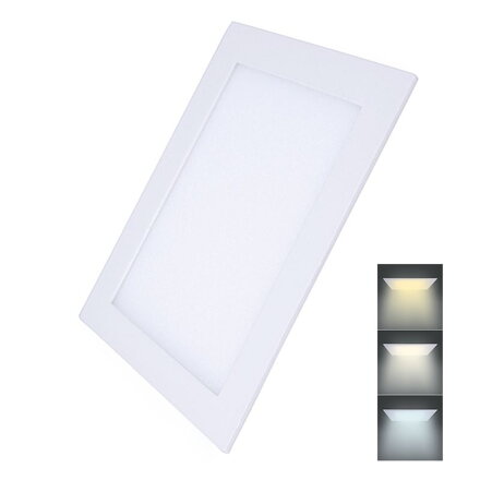 Solight LED mini panel CCT, podhľadový, 24W, 1800lm, 3000K, 4000K, 6000K, štvorcový