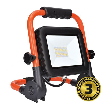 Solight LED reflektor PRO so sklopným stojanom, 50W, 4250lm, 5000K, kábel so zástrčkou, IP65