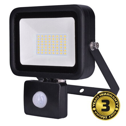 Solight LED reflektor PRO so senzorom, 50W, 4250lm, 5000K, IP44