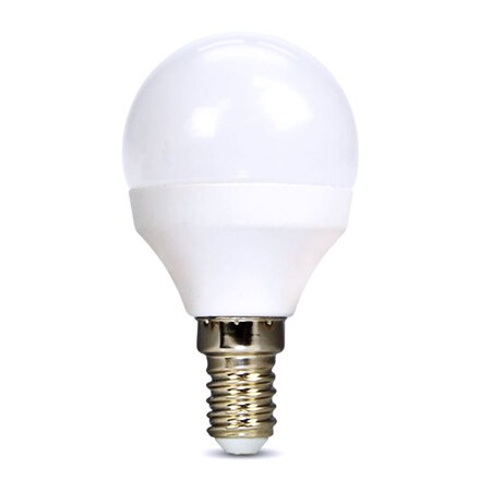 Solight LED žiarovka, miniglobe, 6W, E14, 3000K, 510lm, biele prevedenie