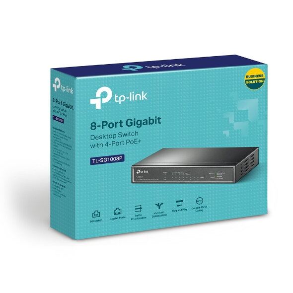 TP-Link TL-SG1008P Switch 8-Port/1000Mbps/Desk/PoE TP-Link TL-SG1008P Switch 8-Port/1000Mbps/Desk/PoE